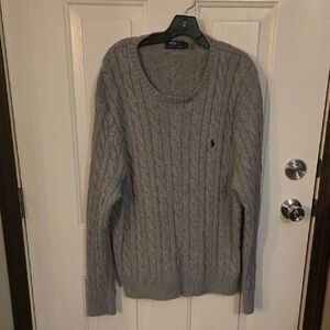 Polo by Ralph Lauren Light Gray Cable Knit Sweater Size XXL